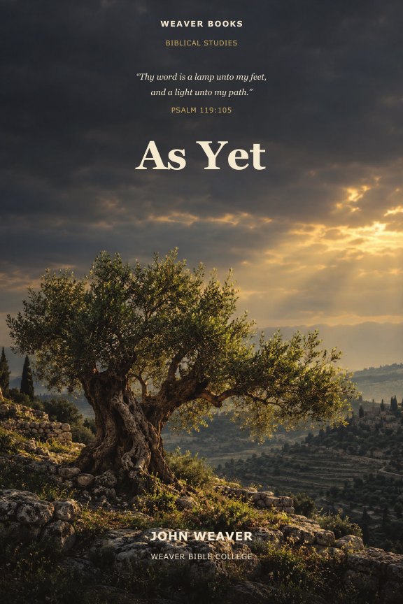 Front cover of As Yet