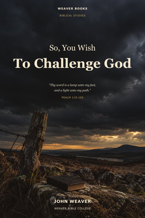 Front cover of So, You Wish To Challenge God