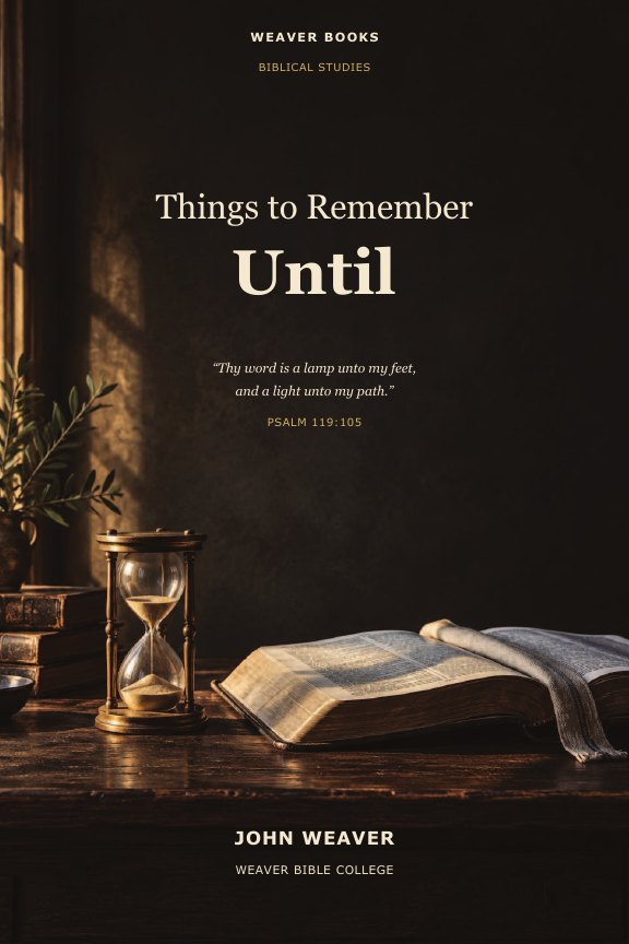 Front cover of Things to Remember Until