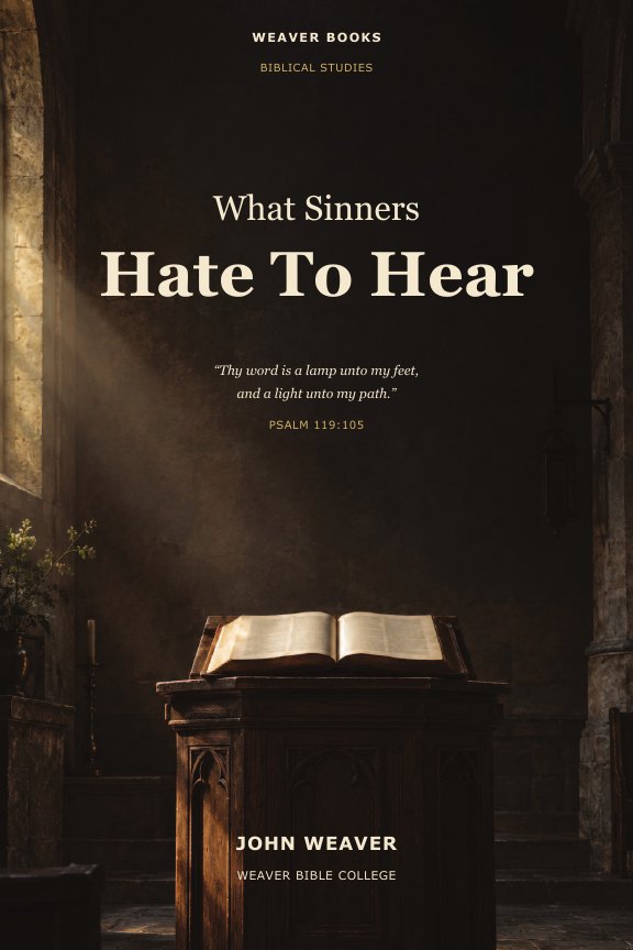 Front cover of What Sinners Hate To Hear