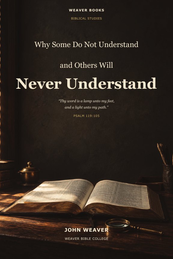 Front cover of Why Some do not Understand and Others will Never Understand